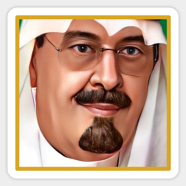 King Abdullah of Saudi Arabia Sticker by omardakhane